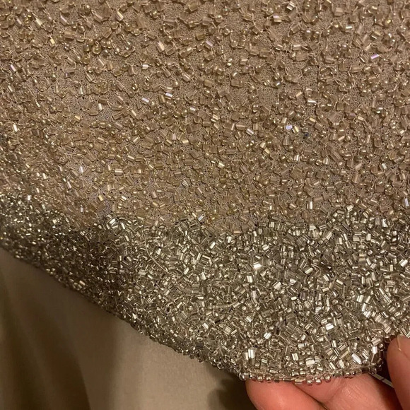 J Kara Women Size 10 Maxi Dress Sequins Embroidery Formal Evening Wedding Party - Picture 8 of 11